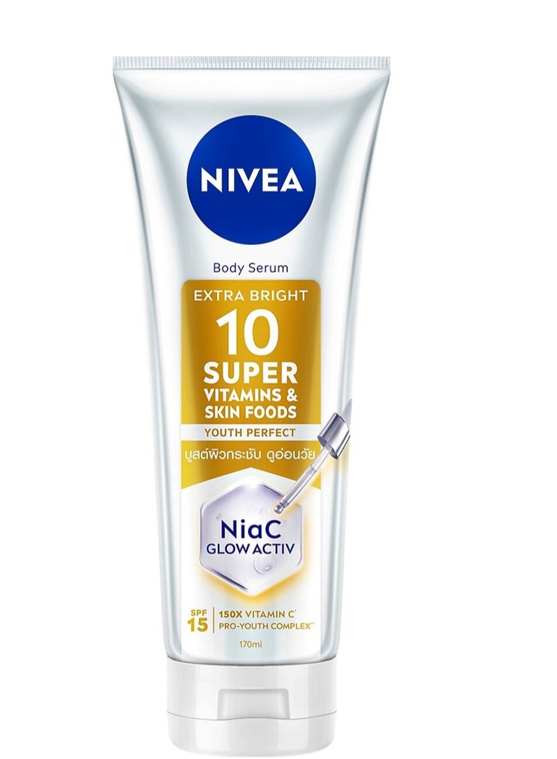 سيروم للجسم فائق الإشراق، غني بالفيتامينات، مغذي للبشرة، يحمي الشباب، برو سي، 170 مل